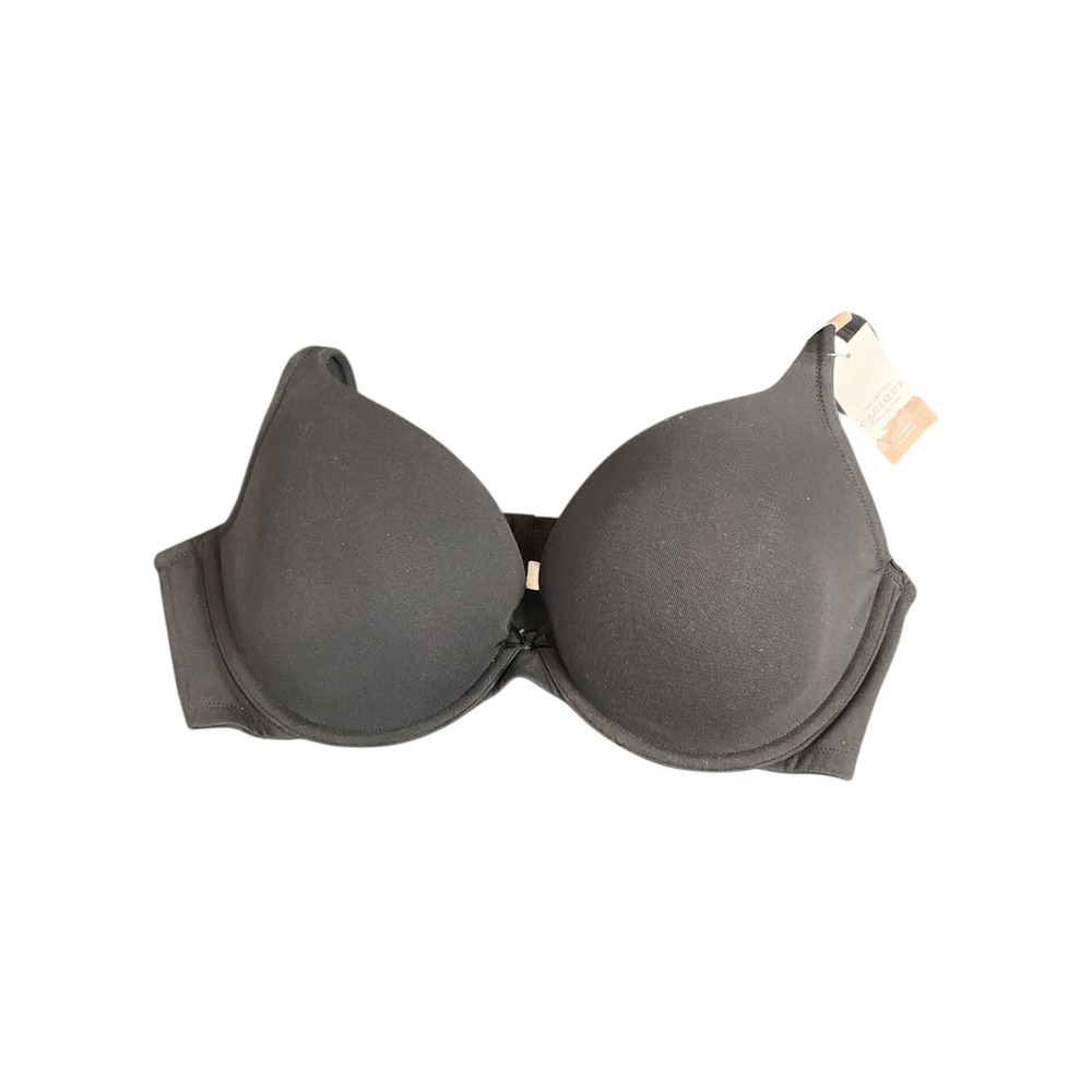 Cacique Black Plunge Boost Bra 44D Underwire Adjustable Straps New With Tags
